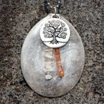 Silver Spoon with Opal and Sunstone Necklace